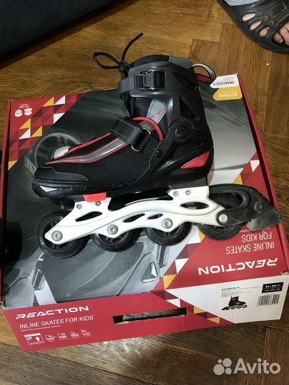 Ролики детские Reaction rainbow B раздвижные 31-36