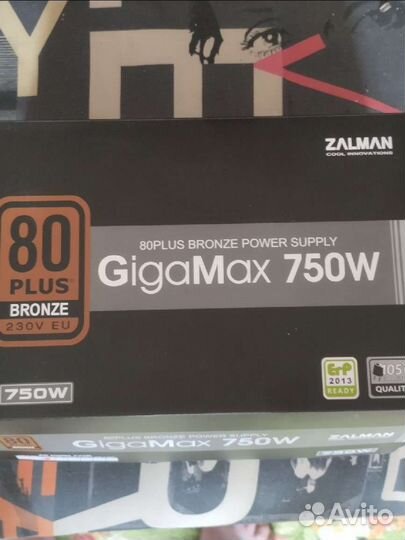 Блок питания zalman 750w, новый