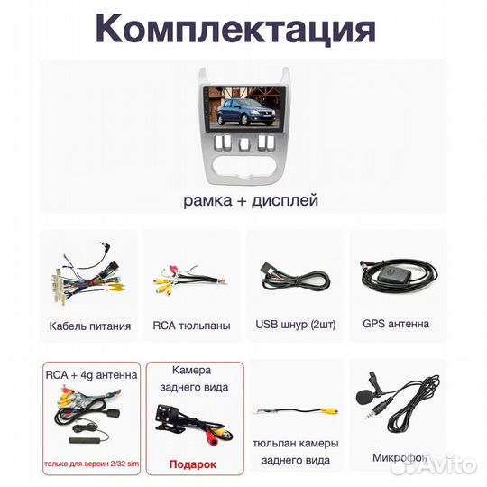 Topway Renault Logan 1 LTE CarPlay 4/32gb