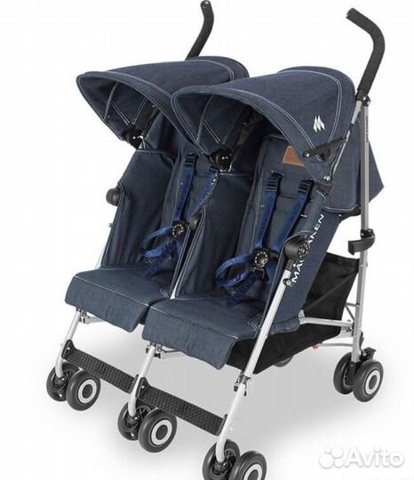 Коляска для двойни Maclaren Twin Triumph Denim