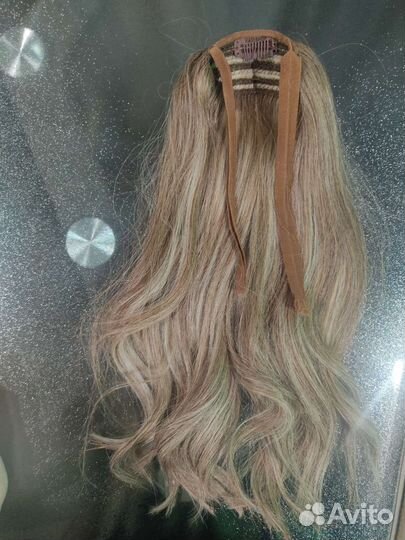 Накладной хвост из натуральных волос