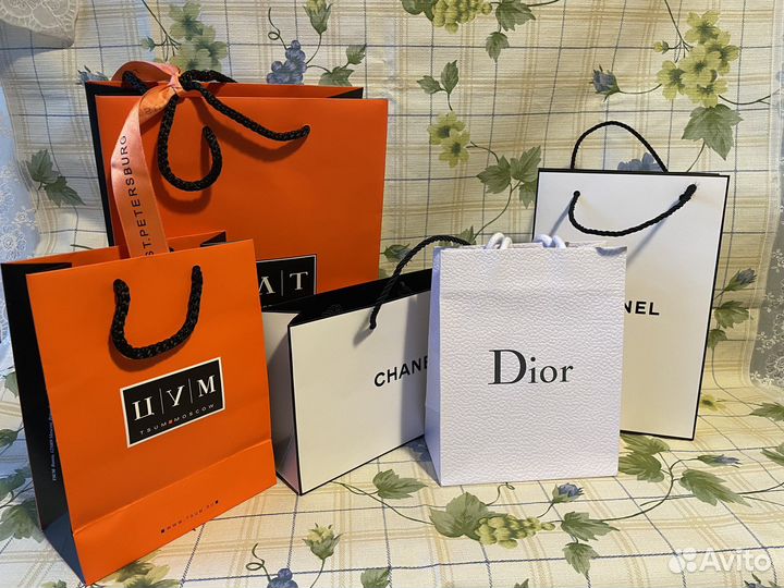 Брендовые пакеты Dior, Chanel, цум, Tom Ford