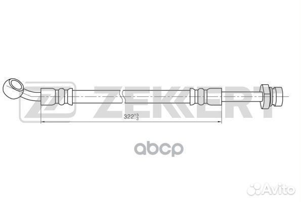 Шланг тормозной передний левый Hyundai Santa Fe