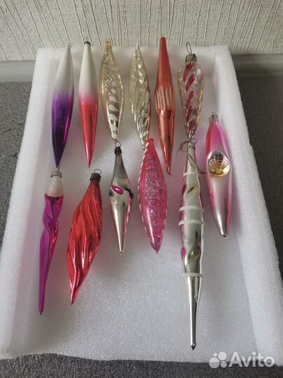 Елочные игрушки СССР, сосульки