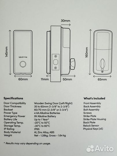 Электронный замок Igloohome Deadbolt 2s