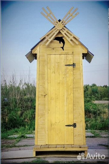 Дачный туалет с декором цлю 292