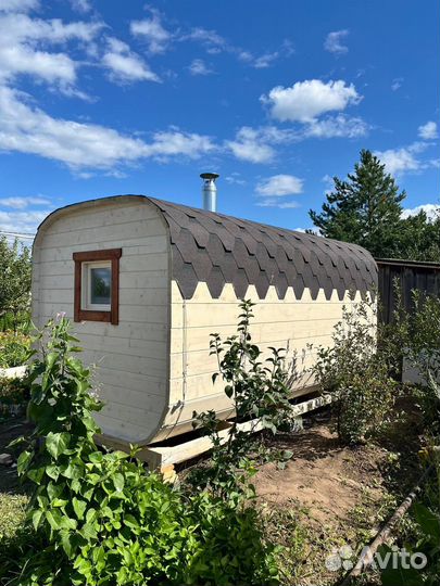 Баня бочка квадро под заказ