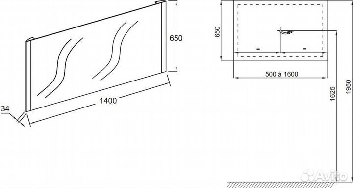 Зеркало Jacob Delafon eb1476-nf Белое