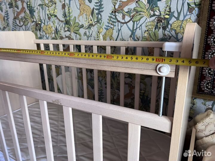 Детская кровать маятник с пеленальным комодом