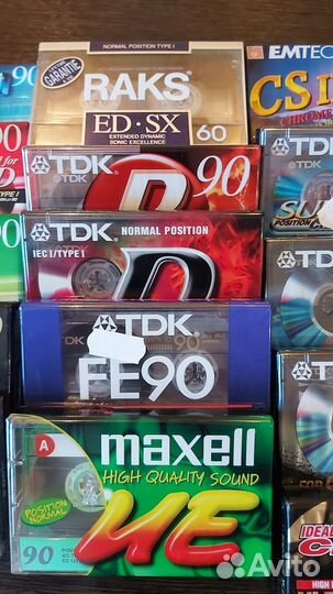 Аудиокассеты Tdk, Sony, Maxell, Fuji, Raks