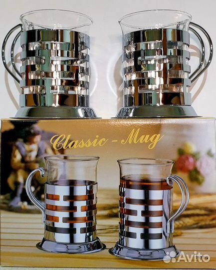 Чашки, кружки, стаканы с ручкой. Набор из 2-х штук