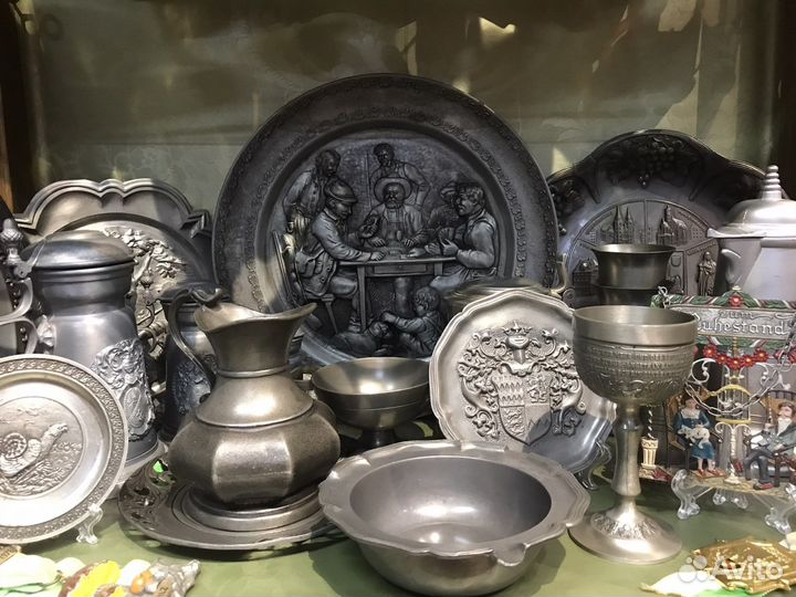 Посуда олово винтаж