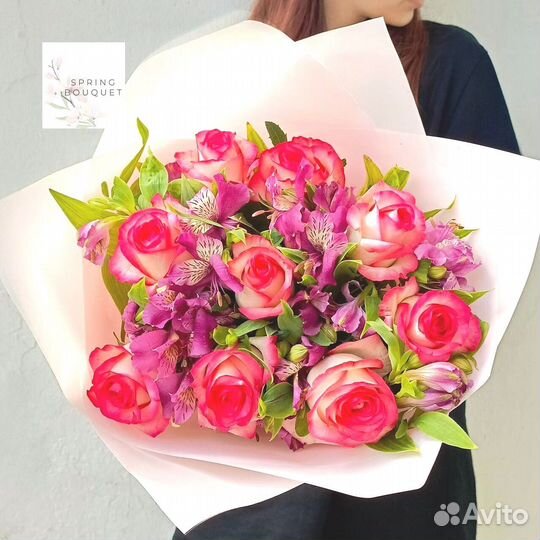 Розы Эквадор кустовые эвкалипт