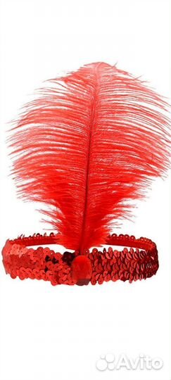 Повязка на голову с пером в стиле Чикаго