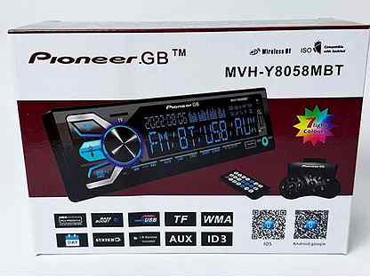 Магнитола Pioneer 8058 1din bluetooth, 6 RCA