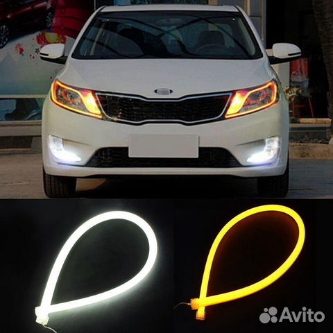 Дневные ходовые огни дхо гибкие с поворотником