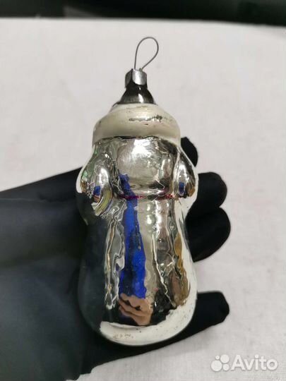 Ёлочная игрушка Дед Мороз с ёлкой (Ч)