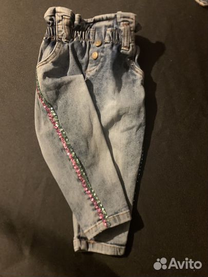 Джинсовый костюм на девочку 80
