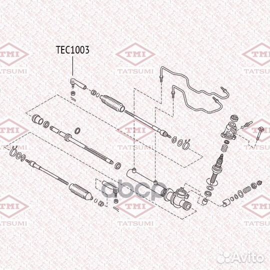 Наконечник рулевой тяги перед прав/лев TEC1003