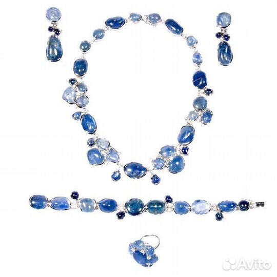 Комплект: колье, серьги, браслет, кольцо
