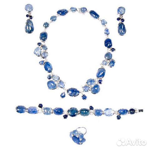Комплект: колье, серьги, браслет, кольцо