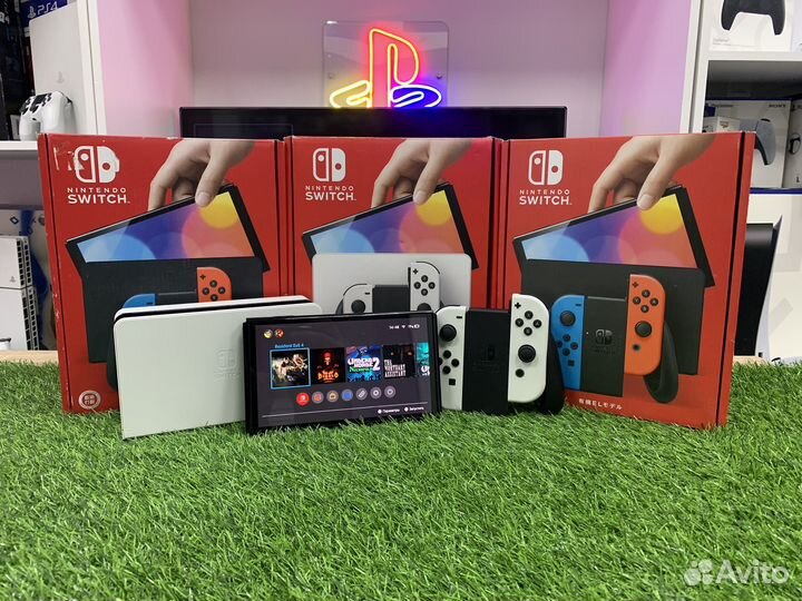 Прошитый Nintendo Switch oled / 128 GB