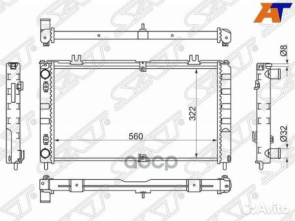 Радиатор LADA Priora 07-18 SG-LD0002-1 Sat
