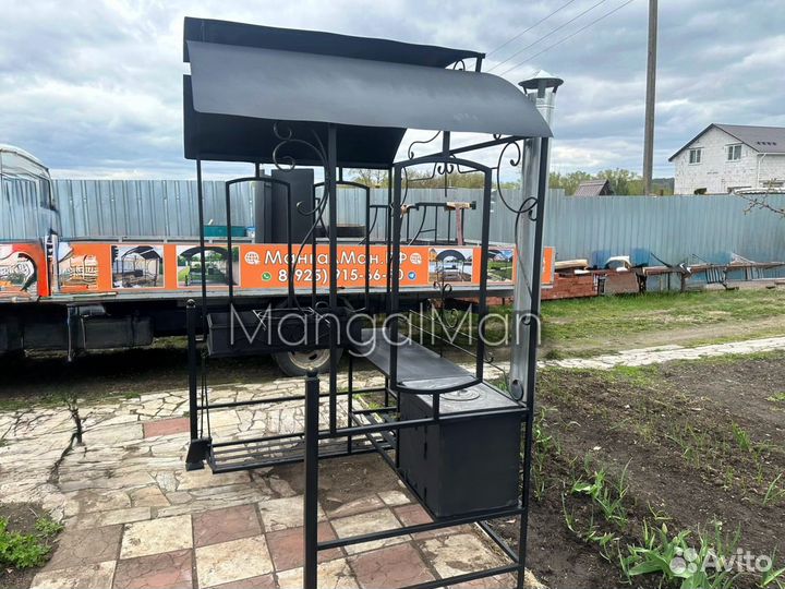 Мангал с крышей Угловой