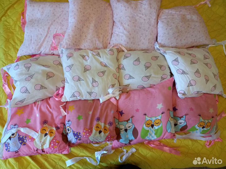 Бортики подушки в детскую кроватку