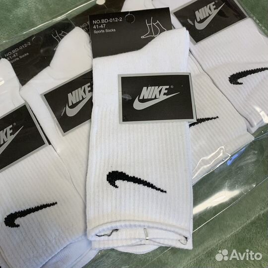 Носки nike высокие белые