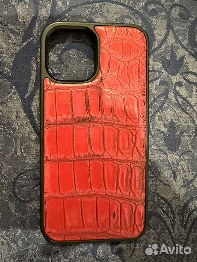 Чехол из кожи крокодила на iPhone 12 pro max