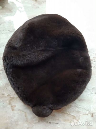 Берет-шапка из стриженной норки