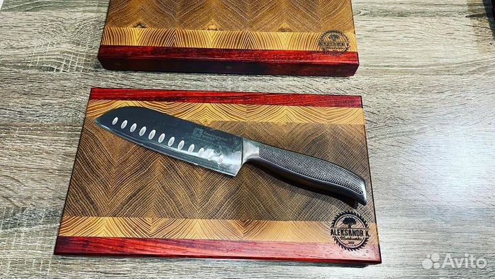 Торцевая разделочная доска из дерева