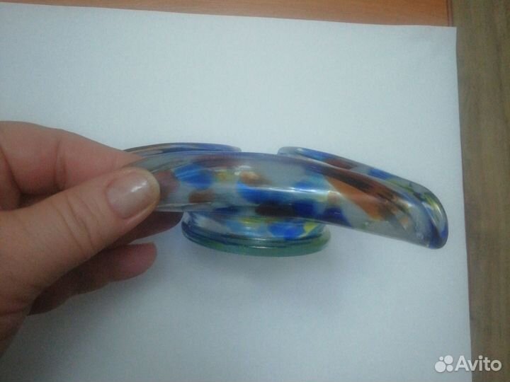 Пепельница цветное стекло СССР