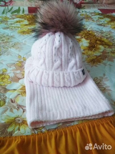 Шапка и снуд для девочкины по