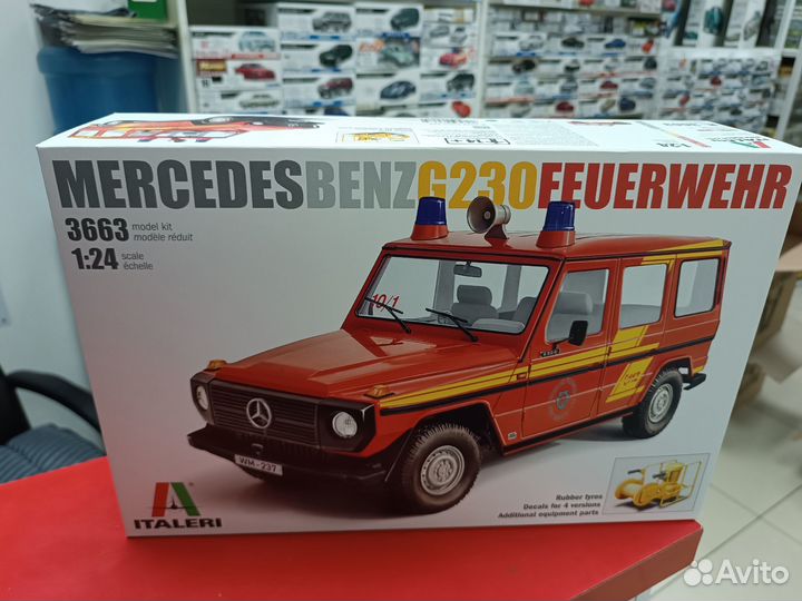 3663ит Пожарный Mercedes Benz G230 1:24 Italeri С