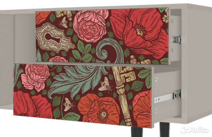 Тв-тумба T1 - Сатин - Poppy Garden