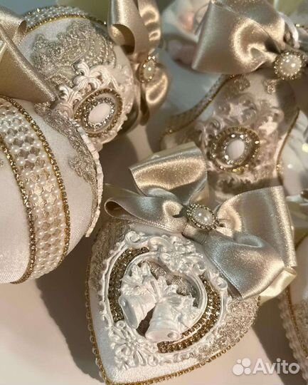 Набор бархатных шаров на елку