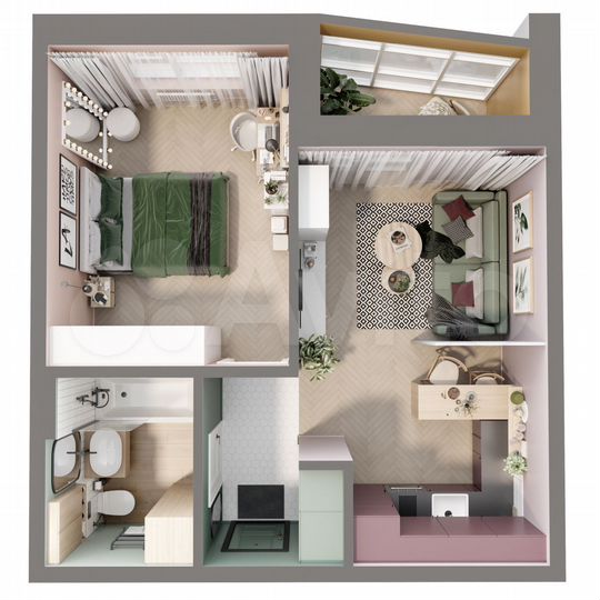 1-к. квартира, 38,5 м², 11/18 эт.