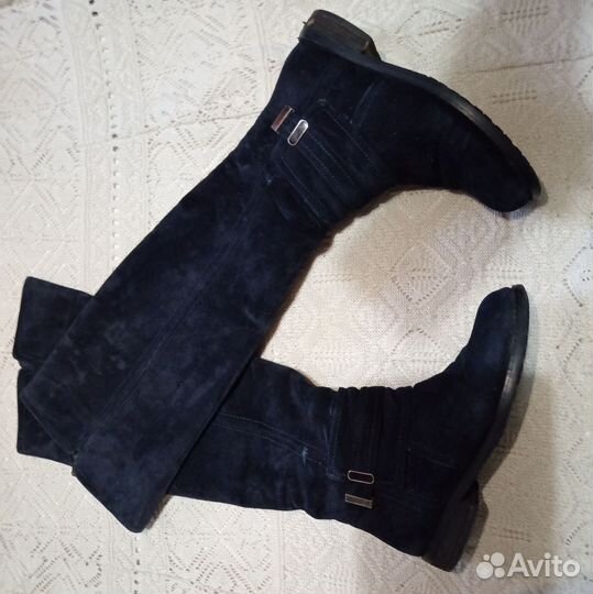 Сапоги замшевые 38 демисезонные