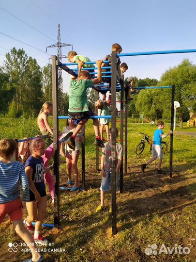 Воркаут площадка спортивный комплекс качели турник