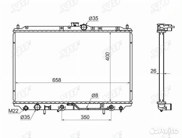 Радиатор Mitsubishi Carisma 95-05 / Space Star 98-05