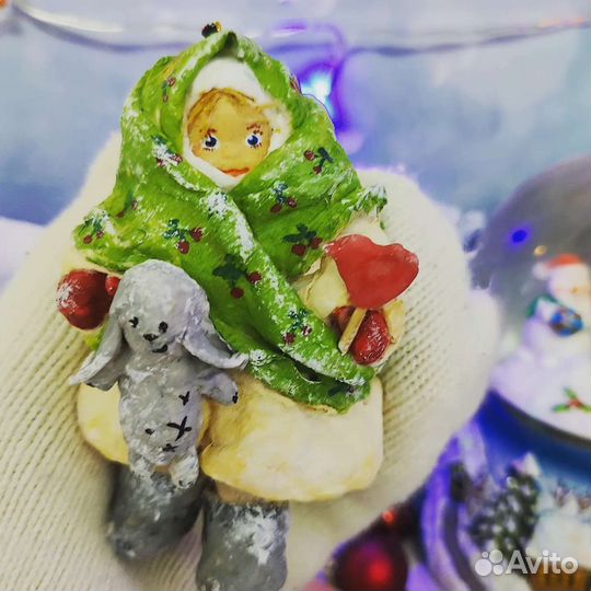 Ватные елочные игрушки