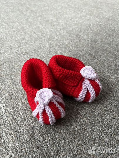 Пинетки вязаные детские