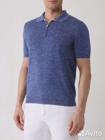 Поло из шелка и льна Svevo