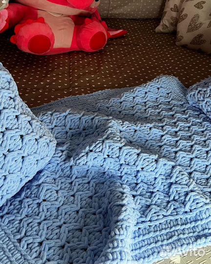 Комплект детский плед и подушки плюшевые