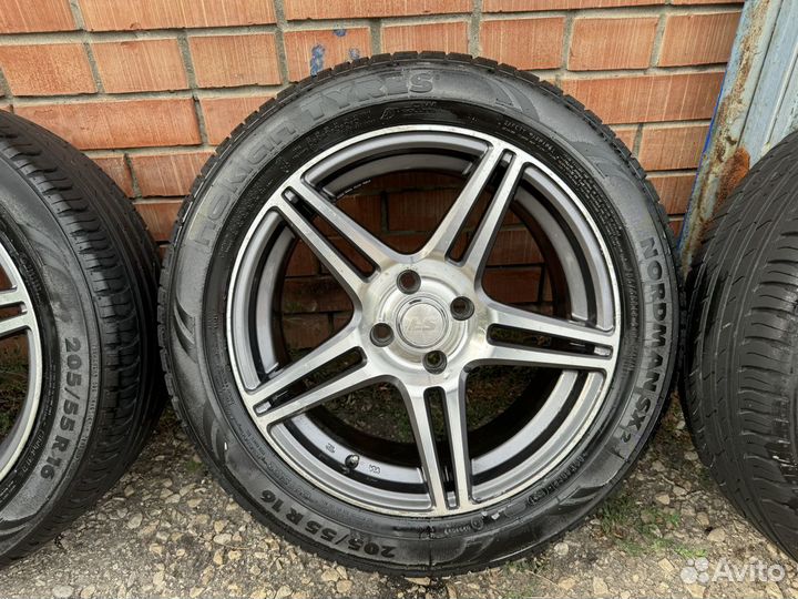 Диски LS 4x100 + летняя Nokian 205/55 r16