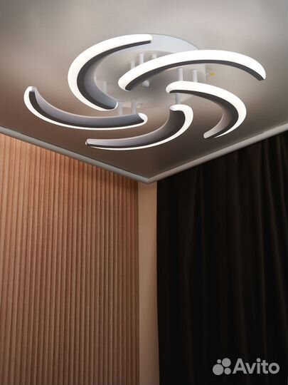 Люстра светодиодная потолочная с пультом 5 ламп