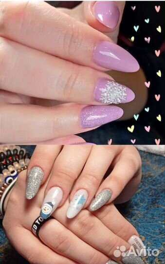 Акриловое, гелевое наращивание ногтей
