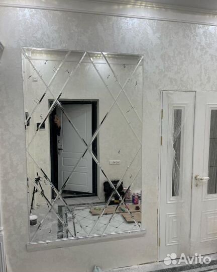 Зеркальное оформления/панно/ромбик